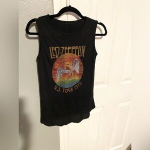 Led Zeppelin' Black Graphic Tank Top - U.S. Tour 1975